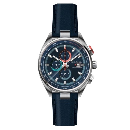 PAUL SMITH  Chronograph - PS0110012,  Silver case with Blue Leat