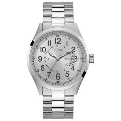 GUESS Men's  - W1245G1 , Silver case with Stainless Steel Bracel