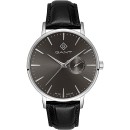 GANT Park Hill III - G105002 ,  Silver case with Black Leather S