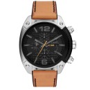 DIESEL Overflow Chronograph - DZ4503,  Silver case with Brown Le
