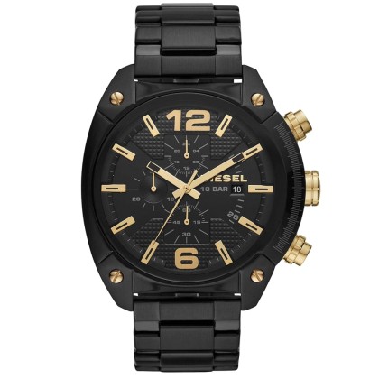 DIESEL Overflow Chrono - DZ4504  Black case  with Stainless Stee