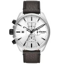 DIESEL MS9 Chronograph - DZ4505  Silver case with Black Leather 