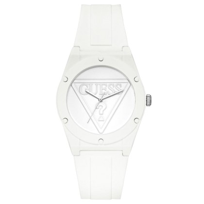 GUESS Ladies  - W1283L1,  White case with White Rubber Strap