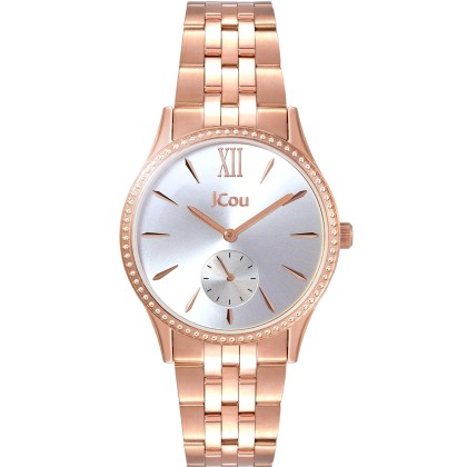 JCOU Cynthia Crystals - JU19035-5, Rose Gold case with Stainless