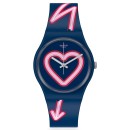 SWATCH Flash of Love - GN267  Blue case with Blue Rubber Strap