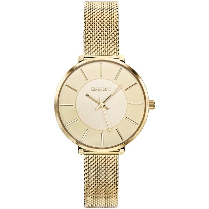 GREGIO Lucia - GR210020, Gold case with Stainless Steel Bracelet