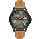 ARMANI EXCHANGE  Mens - AX2412,  Black case with Brown Leather S