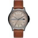 ARMANI EXCHANGE  Mens - AX2414,  Grey case with Brown Leather St