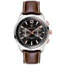 GANT Walworth  - G144001,  Silver case with Brown Leather Strap
