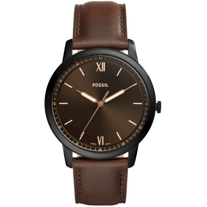 Fossil The Minimalist - FS5551  Black case with Brown Leather St