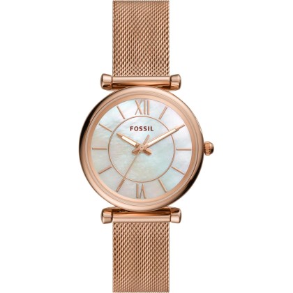 FOSSIL Carlie - ES4918  Rose Gold case with Stainless Steel Brac