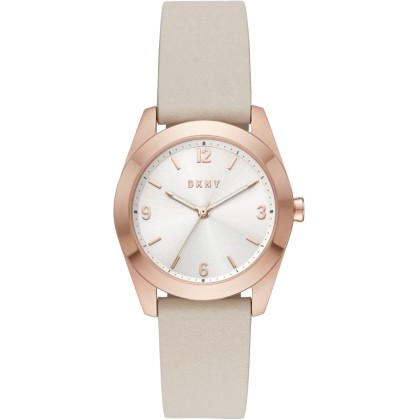 DKNY Nolita - NY2877, Rose Gold case with Beige Leather Strap