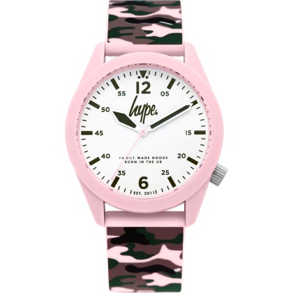 HYPE Camo - HYL019NP,  Pink case with Military Rubber Strap