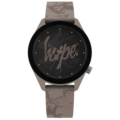 HYPE Unisex - HYG005BR  Grey case with Grey Rubber Strap