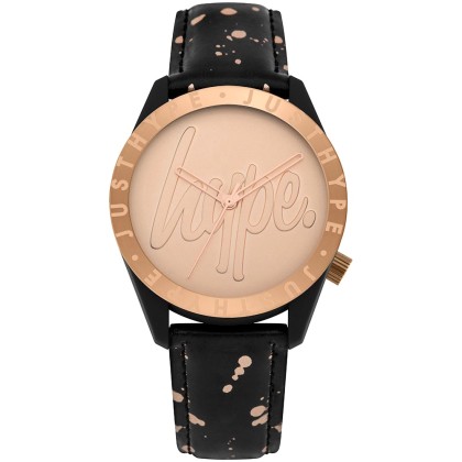 HYPE Ladies - HYL002BRG  Black case with Black Leather Strap