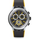 SWATCH Bee Droid - YYS4008 Silver Grey case, with Black Rubber S