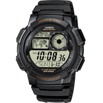 CASIO Collection - AE-1000W-1AVEF Black case, with Black Rubber 