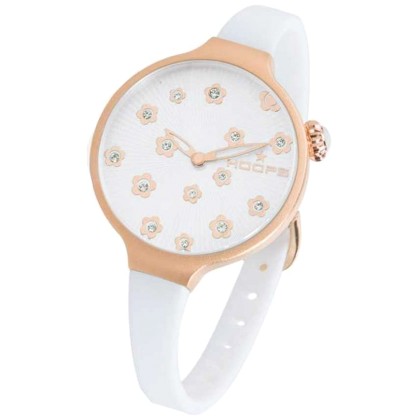 HOOPS Icon Flowers - 2562LF02 Rose Gold case, with White Rubber 