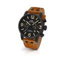 TW STEEL Maverick - MS33 Black case, with Brown Leather Strap