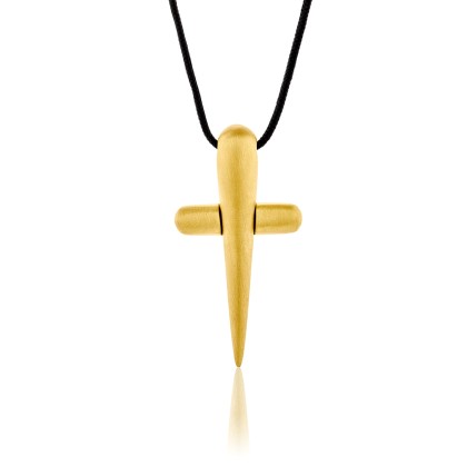 HONOR Believe Pendant Yellow Κολιέ με σχήμα σταυρό, από ορείχαλκ