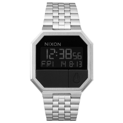 NIXON Re-Run - A158-000-00  Silver case  with Stainless Steel Br
