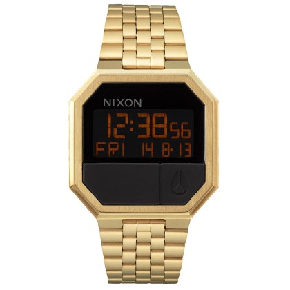 NIXON Re-Run  - A158-502-00  Gold case  with Stainless Steel Bra