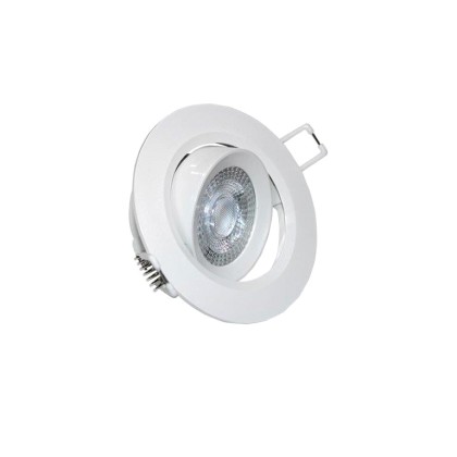 Σποτ Χωνευτό LED Ψευδορoφής Κινητό Στρογγυλό 5W Lumen Λευκό 6300