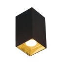 Σποτ Φωτιστικό Οροφής SQ GLAM από αλουμίνιο Viokef Μαύρο-Χρυσό