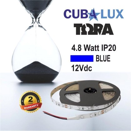 Ταινία LED 4,8W IP20 12V σε 4 χρώματα 5M TORA Cubalux Μπλε