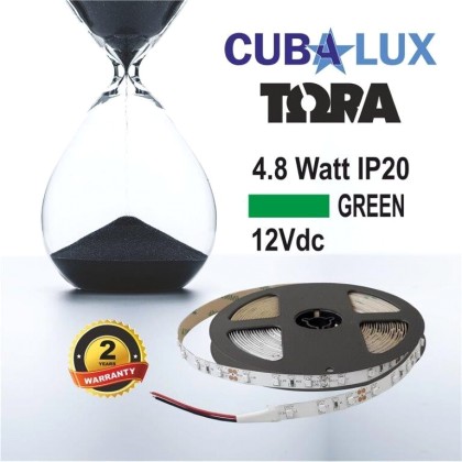 Ταινία LED 4,8W IP20 12V σε 4 χρώματα 5M TORA Cubalux Πράσινο