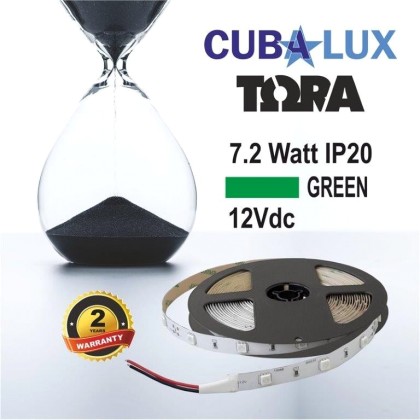 Ταινία LED 7,2W IP20 12V σε 4 χρώματα 5M TORA Cubalux Πράσινο