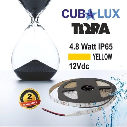 Ταινία LED 4,8W IP65 12V σε 4 χρώματα 5M TORA Cubalux Κίτρινο
