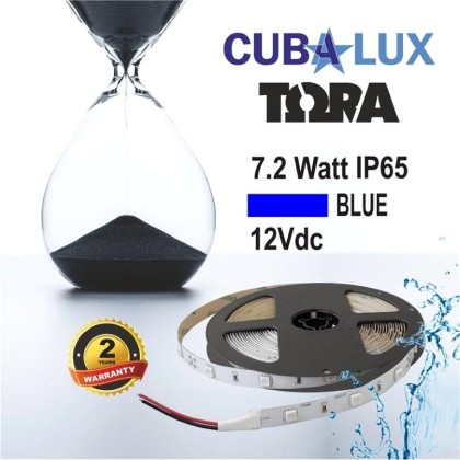 Ταινία LED 7,2W IP65 12V σε 4 χρώματα 5M TORA Cubalux Μπλε