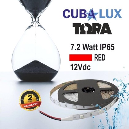 Ταινία LED 7,2W IP65 12V σε 4 χρώματα 5M TORA Cubalux Κόκκινο