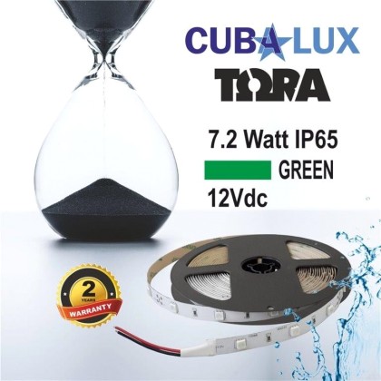 Ταινία LED 7,2W IP65 12V σε 4 χρώματα 5M TORA Cubalux Πράσινο
