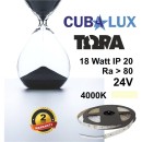 Ταινία LED 18W IP20 24V 3000K 4000K 6000K 5M TORA Cubalux 4000K