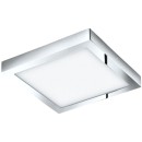 Απλίκα-πλαφονιέρα μπάνιου LED FUEVA τετράγωνη μεταλλική ασημί & 