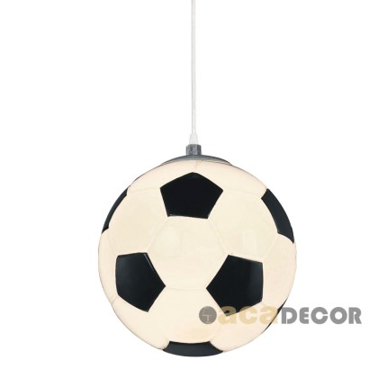 Παιδικό φωτιστικό κρεμαστό μπάλα ποδοσφαίρου γυαλί Φ25 ACA Λευκό