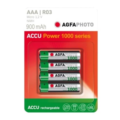 Επαναφορτιζόμενες μπαταρίες AAA 900 mAh 1x4 AgfaPhoto Akku NiMh 