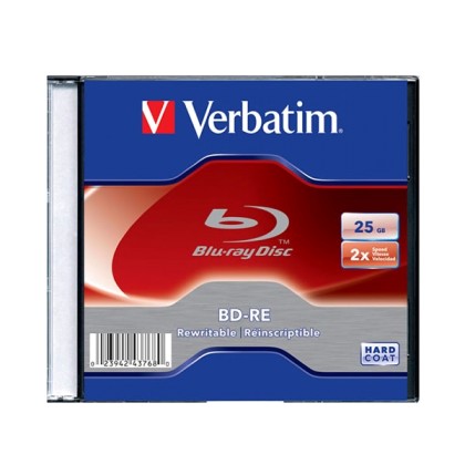 Verbatim BD-RE Blu-Ray Disc 25GB 2x Speed, Jewel Case - ean 0023