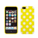 Θήκη σιλικόνης Yellow White Dots για iPhone 5 /5s