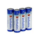 Αλκαλικές μπαταρίες AA 1x4 Verbatim Alkaline Battery Mignon LR6