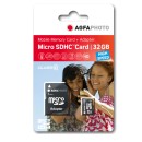 Κάρτα μνήμης AgfaPhoto microSDHC 32GB Class 10 U1 με Adapter
