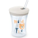 NUK Action Cup Πλαστικό Ποτηράκι με Kαλαμάκι 12+ μηνών, 230ml