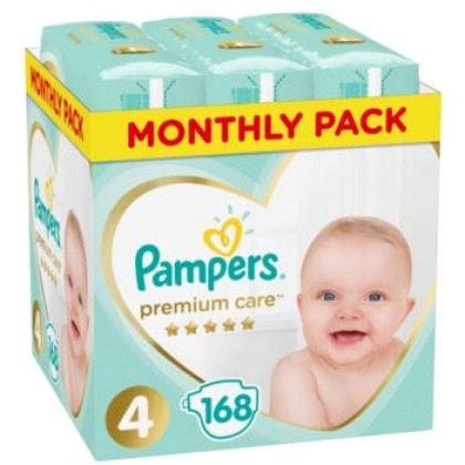 PAMPERS Premium Care Monthly Pack No.4 (9-14 kg) Βρεφικές Πάνες,