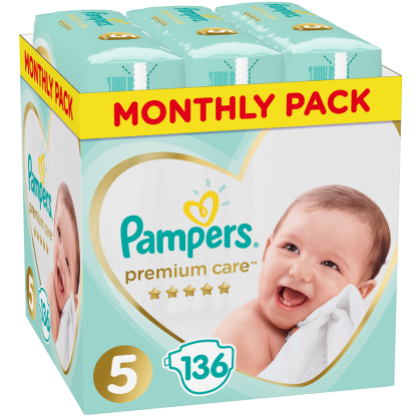 PAMPERS Premium Care Monthly Pack No.5 (11-16 kg) Βρεφικές Πάνες