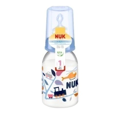 NUK Πλαστικό Μπιμπερό με Θηλή Σιλικόνης για Γάλα για Αγόρια 0-6 