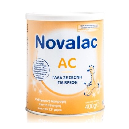 NOVALAC AC Βρεφικό Γάλα κατά των Κολικών 0-12 μηνών, 400g