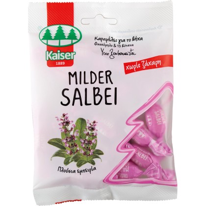 KAISER Milder Salbei Καραμέλες για το βήχα Φασκόμηλο + 13 βότανα