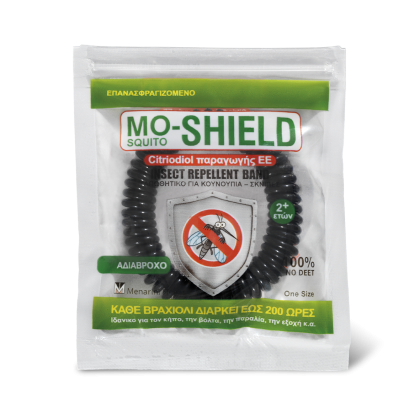 MENARINI Mo-Shield Insect Repellent Band Απωθητικό Βραχιόλι (Μαύ